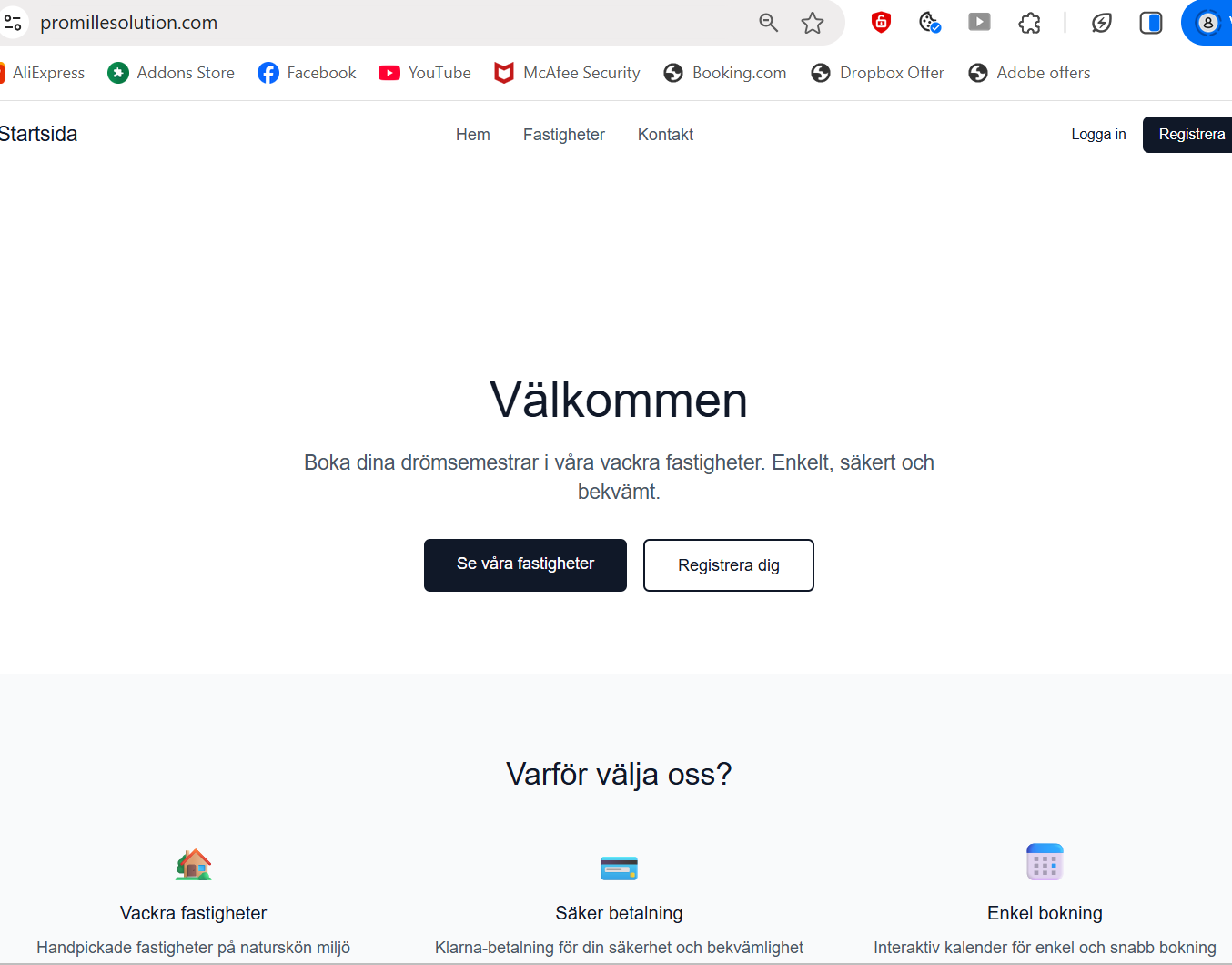 Promillesolution.com startsida